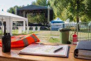 KI-generiertes Symbolbild zu Vereinsfest planen: Genehmigungen, Sicherheit und Organisation im Griff
